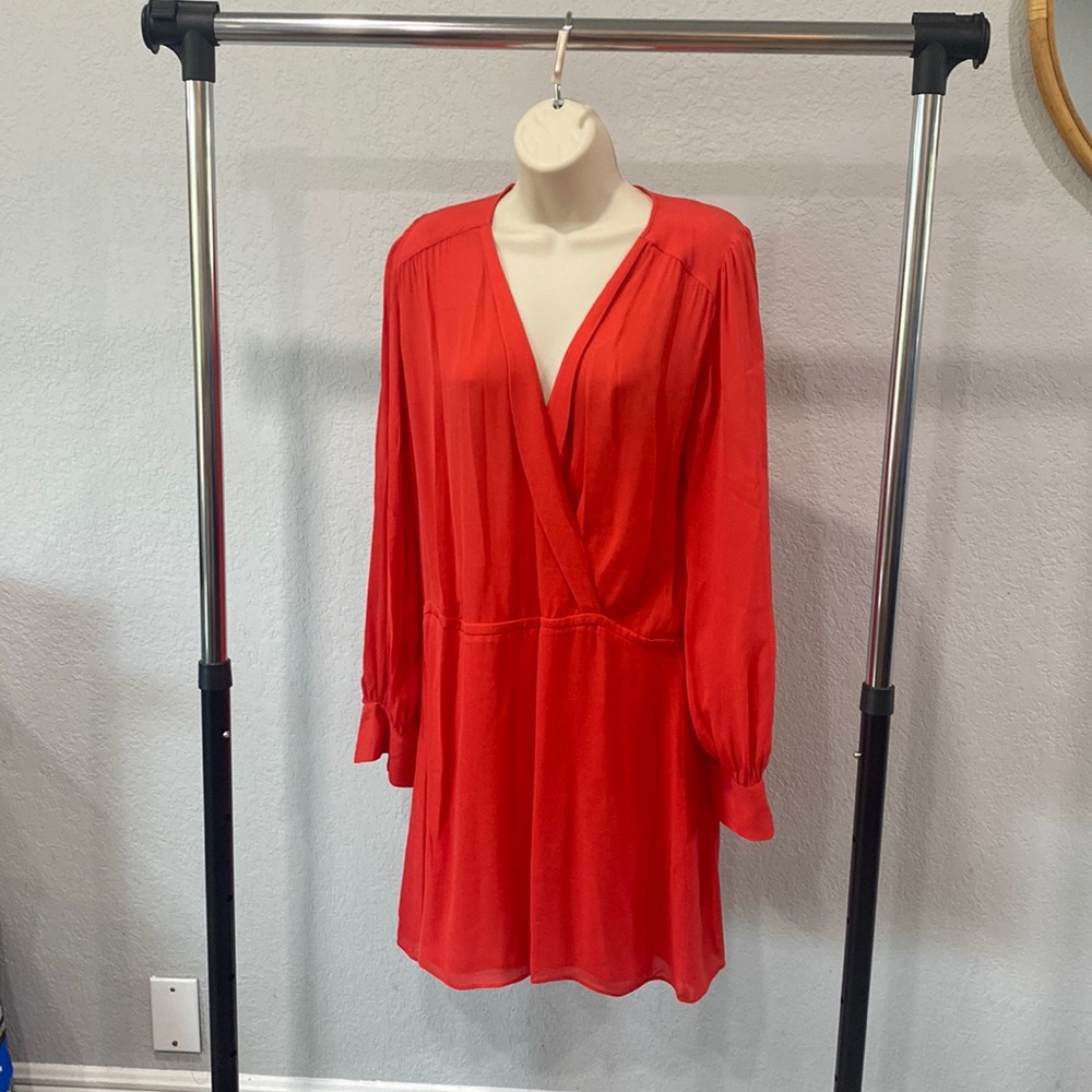 Parker Red Silk Dress - Medium